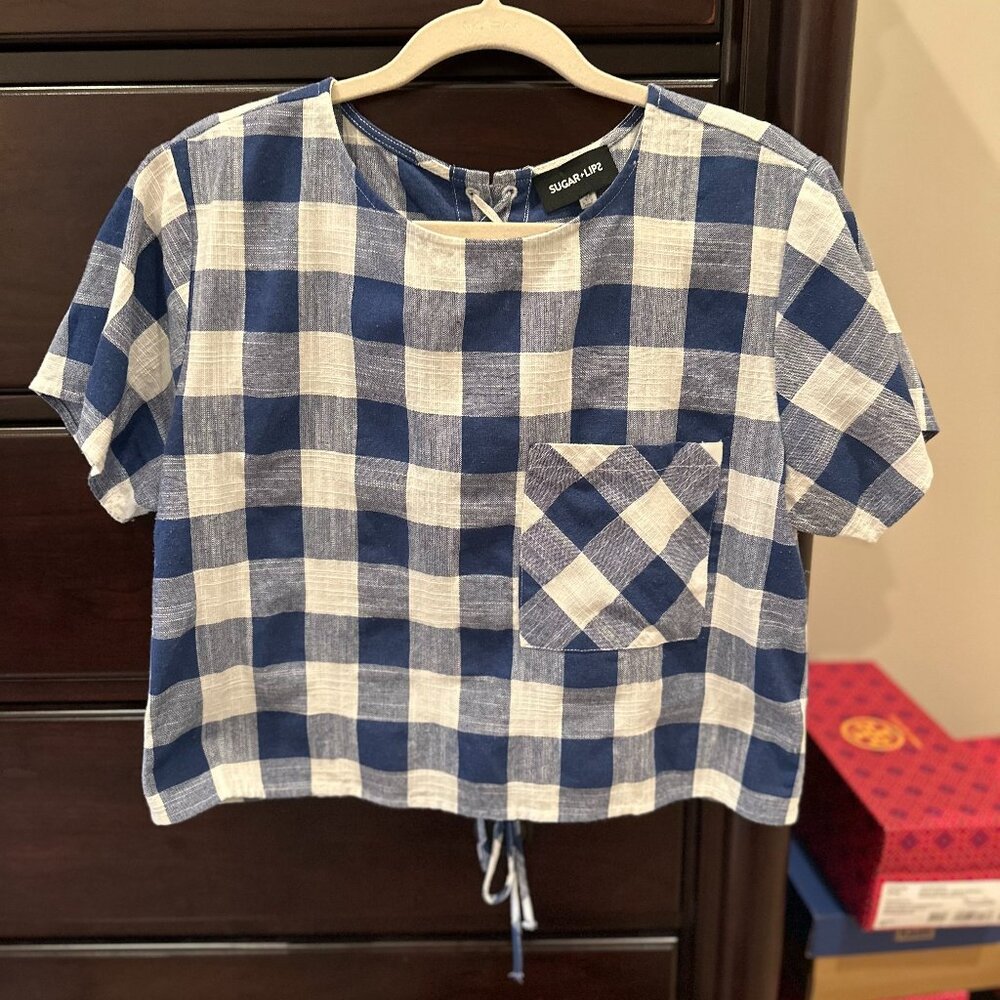 Sugarlips blue checkered top